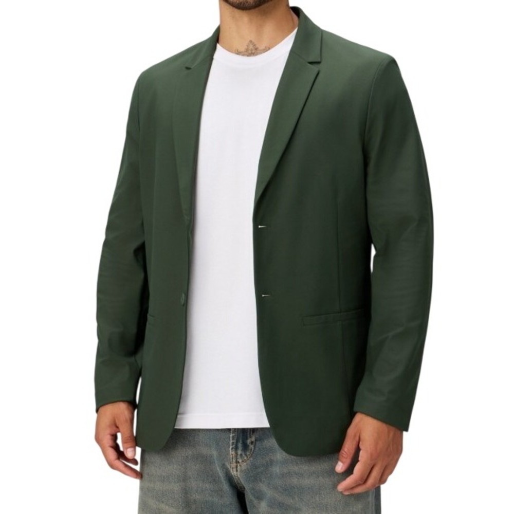 Fabletics The Don Unstructured Two-Button Blazer Men's XL Breathable Stretch